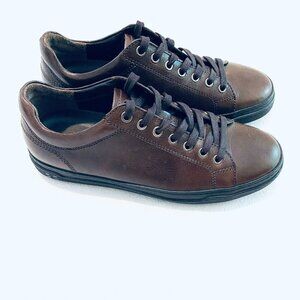 Allen Edmonds leather sneaker Men's 7 1/2 brown Porter Derby lace up low top